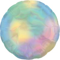Holografische ballon van pastelfolie 45cm
