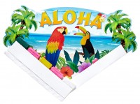Abanico de papel Aloha 46cm