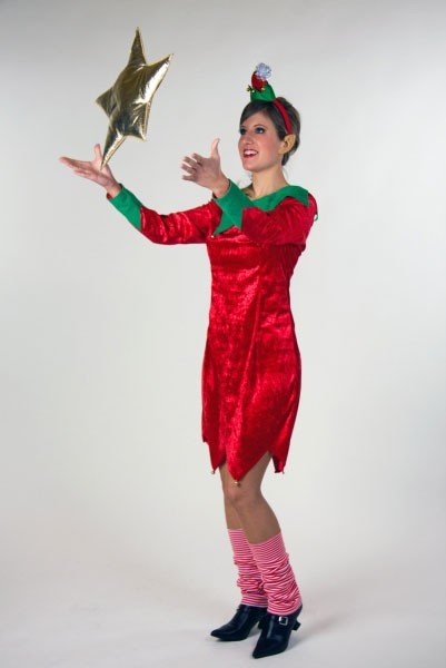 Zabawny kostium świątecznego elfa