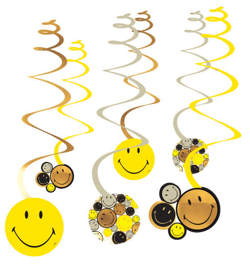 6 spiralnych wieszaków Golden Smile 60cm