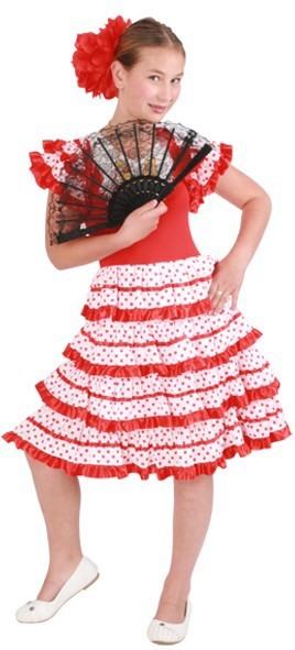 Kinder Flamenco Tänzerin Kleid