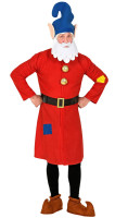 Dwarf costume for adults in red