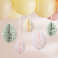 4 Easter Dream pastel honeycomb balls