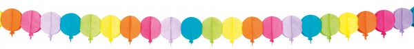 Garland of multicolored balloons 4m