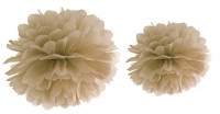 Anteprima: Pompon in carta color caramello 35 cm