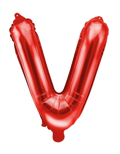 Roter V Buchstabenballon 35cm