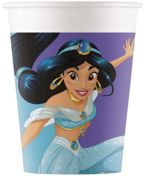 8 vasos de papel Royal Disney Princess 200ml
