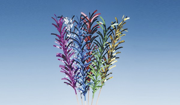 100 décorations de glace brochettes de feu d'artifice palmiers 19,5 cm