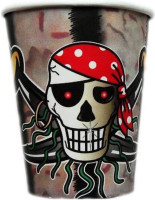 8 Sebastian Saber Pirate paper cups 250ml