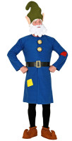 Dwarf costume for adults in blue
