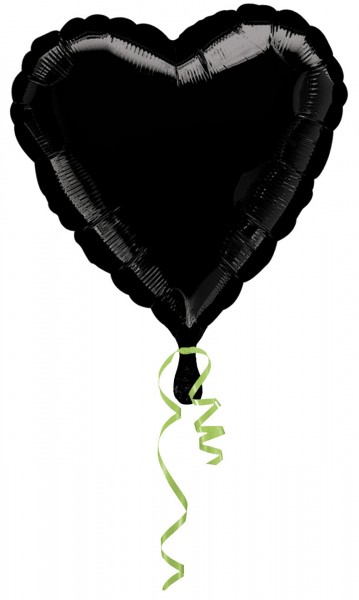 Black heart balloon 43cm