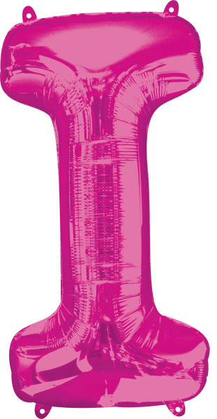 Globo de lámina letra I rosa XL 81cm