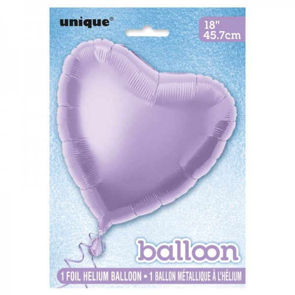 Ballon coeur True Love lavande 2