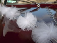 Preview: 3 tulle pompom garlands white 2m