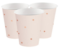 Vista previa: Vasos de papel de 10 chupitos con lunares rojos color golf 118ml