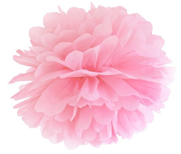 Pompon rosa chiaro 35 cm
