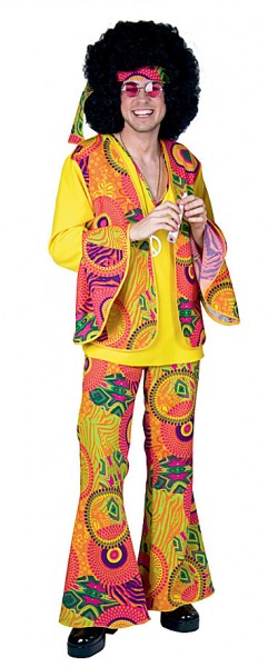 Disfraz hippie de Quentin colorido
