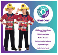Preview: Recycled fireman costume for children