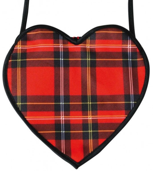 Rød hjerte dirndl taske 20 x 20 cm 2