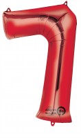 Number balloon 7 red 88cm