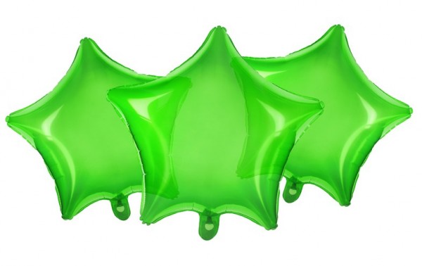 Transparent star balloon green 48cm 2