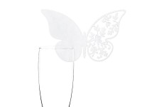 Preview: 10 paper coasters White butterfly ornament