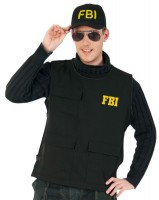 Vista previa: Chaleco negro de investigador secreto del FBI