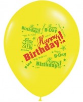 Förhandsgranskning: 50 ballonger Grattis på födelsedagen Mix 30cm