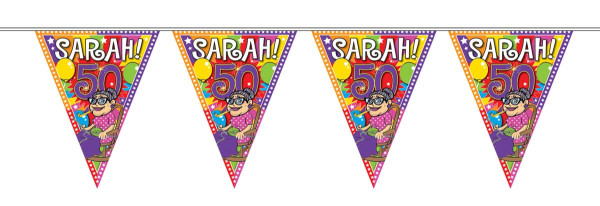 Cadena de banderines de fiesta Sarah 10m