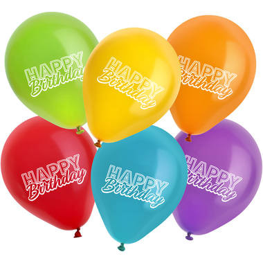 Happy Birthday Heliumflasche mit Ballons 3
