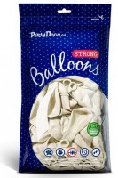 10 palloncini bianco metallico Partystar
