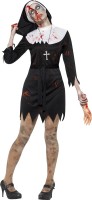Vista previa: Disfraz mujer monja muerta negro