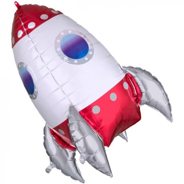 Raketen Spaceship Folienballon 81cm