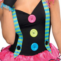Vista previa: Disfraz de payaso colorido para niña