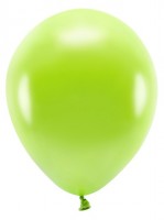 Oversigt: 100 eco metalliske balloner lysegrøn 26cm