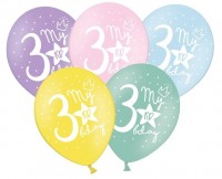 Förhandsgranskning: 50 Mina 3-årsdagsballonger 30cm