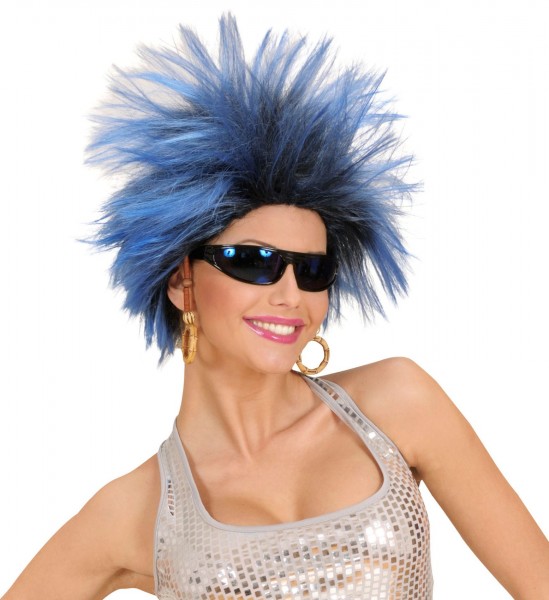 Tally Rock Star wig in blue-black
