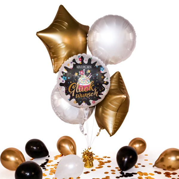 Heliumballon in der Box Herzlichen Glückwunsch Cupcake