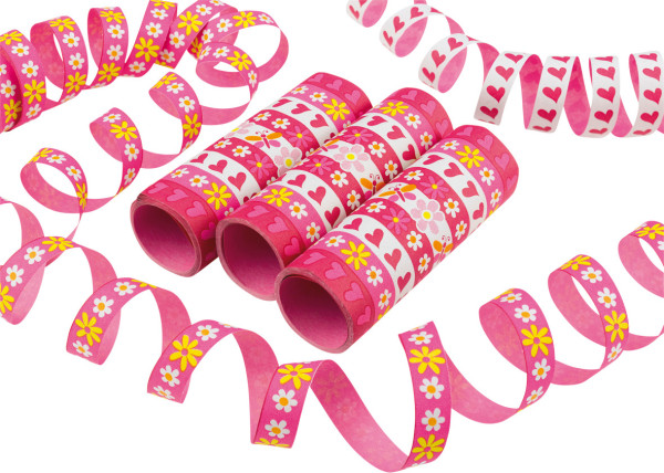 3 rolls of pink streamers Primavera