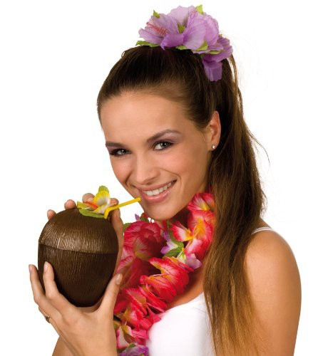 Kokosnuss Becher Aloha Hawaii 13cm