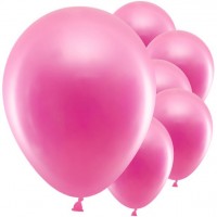 10 party hit metallic balloons pink 30cm