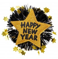 Vista previa: Insignia de asterisco dorado de año nuevo