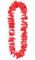 Collier hawaïen rouge Hoola Flower