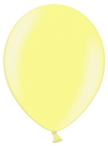 100 fejring af metalliske balloner citrongul 29cm