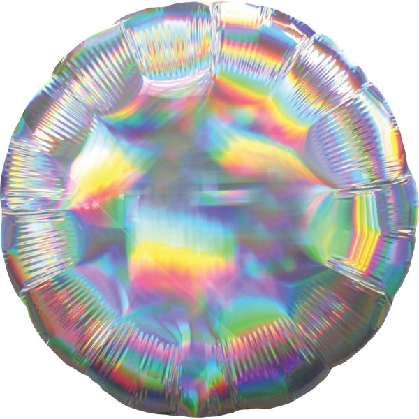 Globo de lámina holográfica plateado 45cm