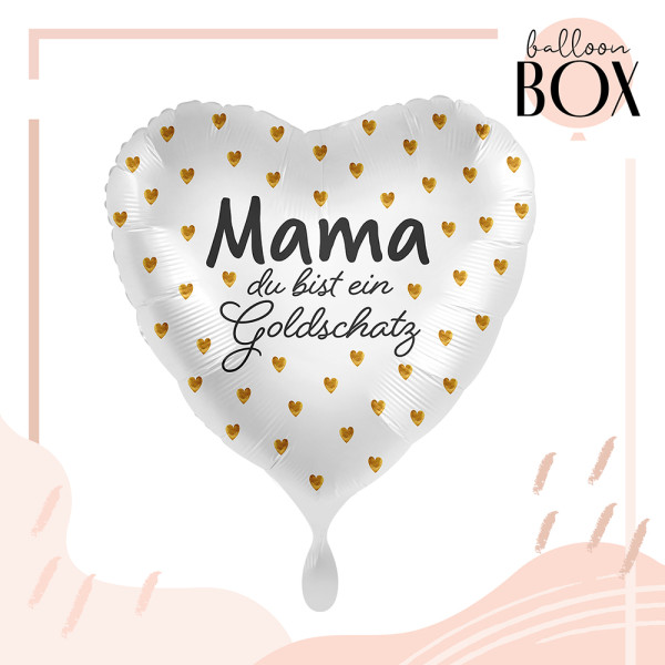 Heliumballon in der Box Mama Goldschatz