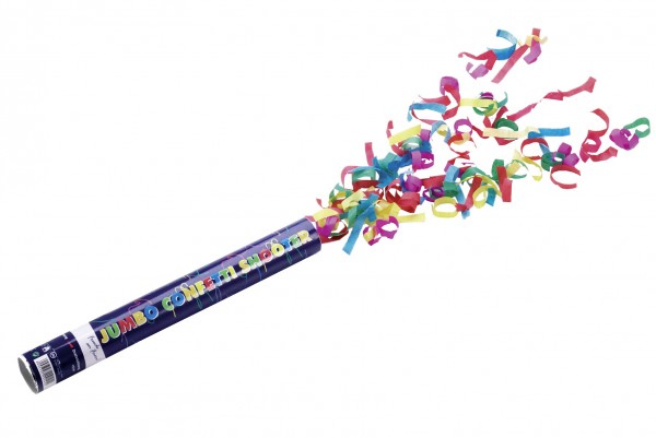 Cañón decorativo mega fiesta colorido 40cm