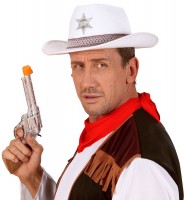 Vista previa: Sombrero de vaquero Sheriff blanco
