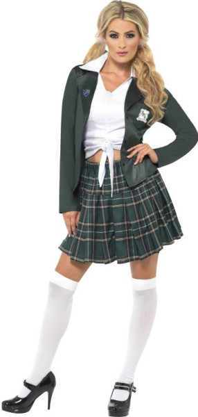 Green schoolgirl uniform