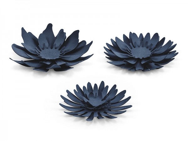 3 blå DIY dekorativa blommor Bloomingville